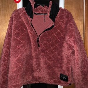 Cropped Calvin Klein quarter zip up